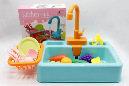 Kitchen Sink Electric Dishwasher Kitchen Toy for Home Kindergarten for Children Kid Boys and Girls