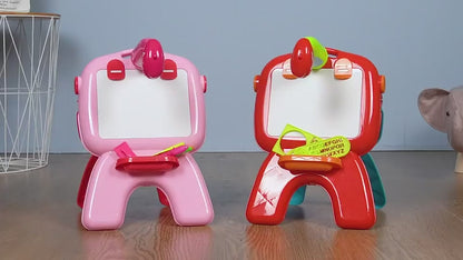4 in 1 Double Sided Back To Back Drawing Board For Kids Children Educational Early Learning Painting Luminous Easel Play Set