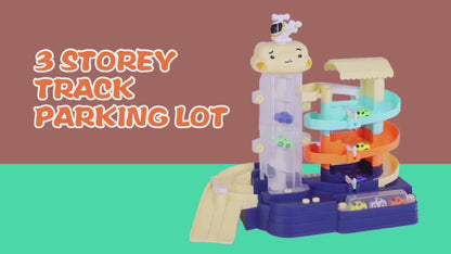 Kids Toys Electric Lift Rail Car Parking Toy Montessori Boys Girls Racing Cars Mechanical Adventure Table Game For Children Gift