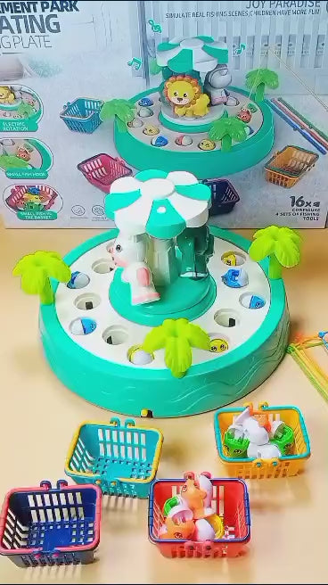 Animal Amusement Park Fishing Game For Kids With Music and Light