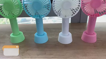 Mini Portable Battery Operated Hand Fan Electric USB Rechargeable, Desk Table Big Capacity Powerful Cooler Fan, Pocket Size Battery For Outdoor Travel