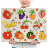 New Wooden Baby Toys Montessori Wooden Puzzle Hand Grab Board Educational Wood Puzzles