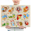 New Wooden Baby Toys Montessori Wooden Puzzle Hand Grab Board Educational Wood Puzzles