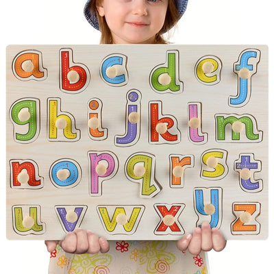 New Wooden Baby Toys Montessori Wooden Puzzle Hand Grab Board Educational Wood Puzzles