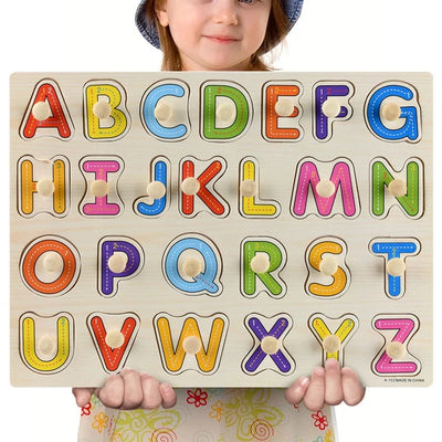 New Wooden Baby Toys Montessori Wooden Puzzle Hand Grab Board Educational Wood Puzzles