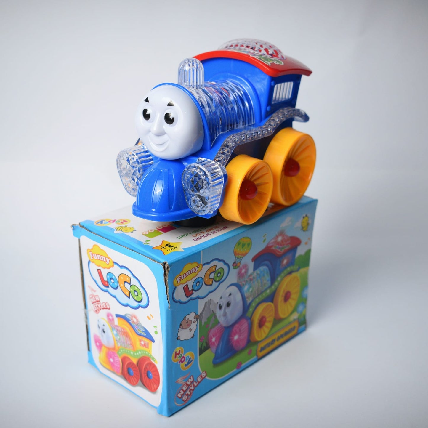 Musical Gear Light Train Engine Bump and Go Toys For Kids