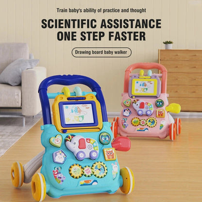 Baby Walker Multifunction Toddler Trolley Musical Drawing Walker Exercise