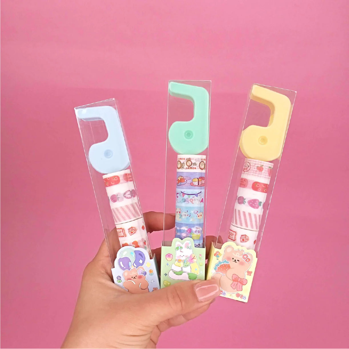 8 in 1 Mini Washi Tape Set with Free Dispenser