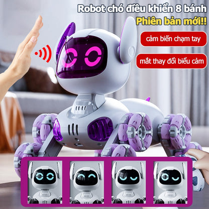 Remote Control Robot Dog Electronic Stunt Rc Cars with Light & LED Eyes Touch-sense