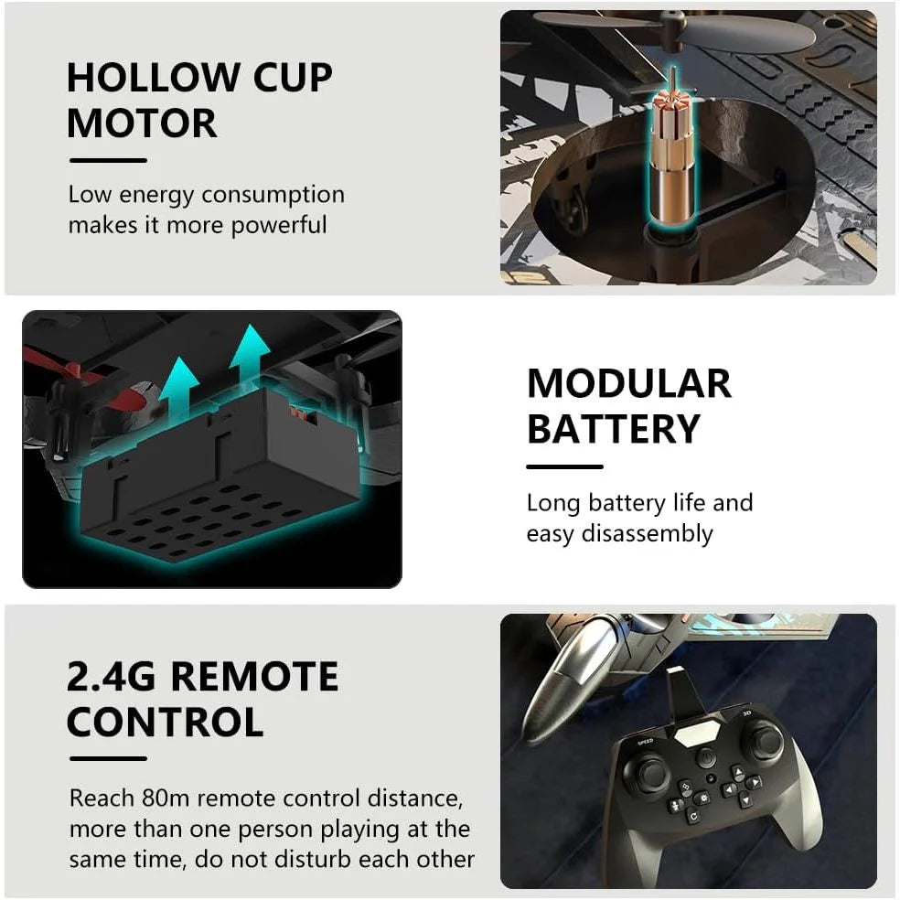 Remote Control Flying Airplane Drone LO712 | Durable Rechargeable RC Toy
