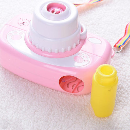 Musical and Light Bear Water Bubble Making Machine Camera Toy For Children