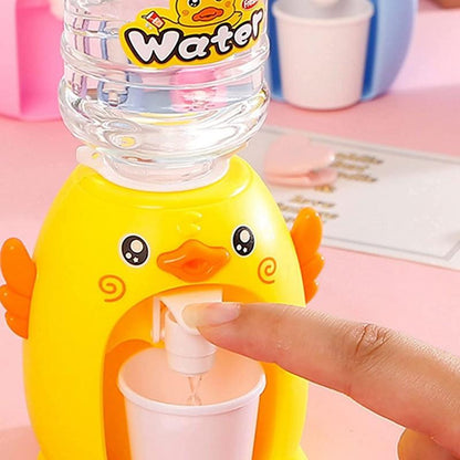 Mini Duck Water Dispenser Light and Music Toy for Kids Drinking Fountain Glass Play