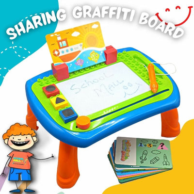 Sharing Graffiti Board Compact And Portable, Easy to set up & store, Mess-free learning and Education fun Board
