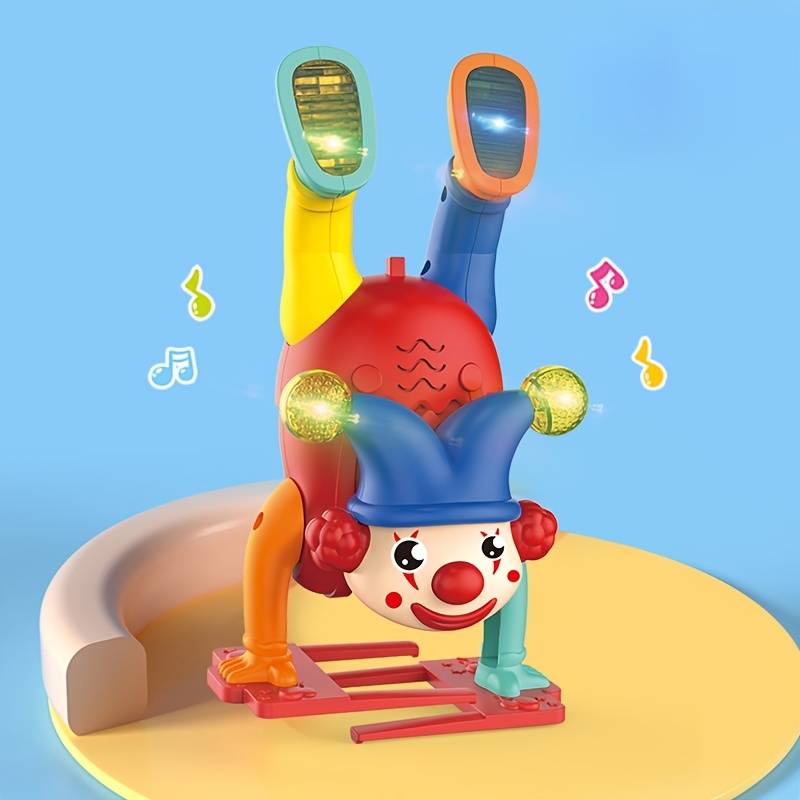 Electric Upside Down Musical Dancing Clown Toy For Kids