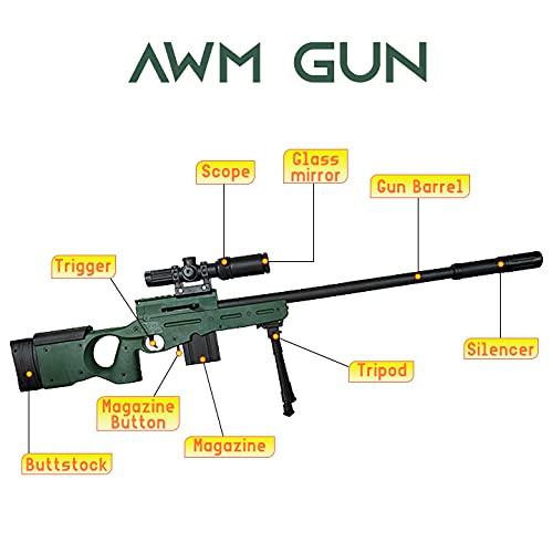 Gun Toy Model Step Sniper Rifle Crystal Bullet AWM Model Gun Toy Play Set Fun Toy – Toyster