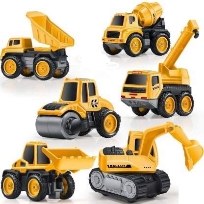 Pull Back Transporter Truck Engineering Construction Vehicles Toys for Kids
