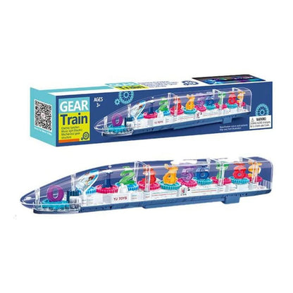 Musical Rotating Plastic Transparent Steamship with 3D Light & Sound Effects for Kids