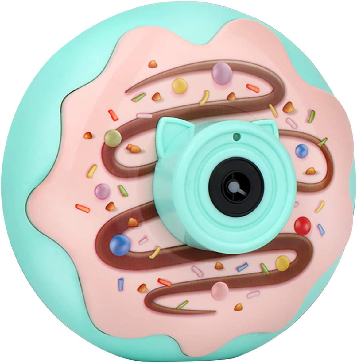 Light and Music Donut Automatic Bubble Camera For Kds