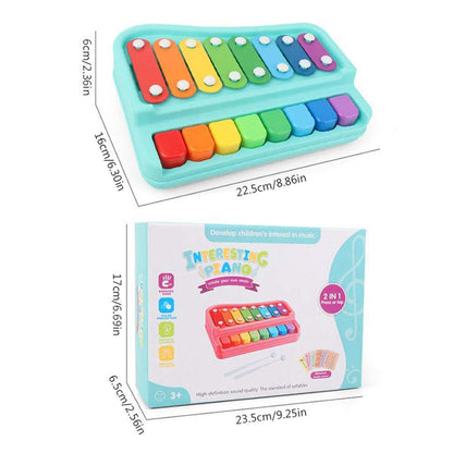 2 in 1 Piano Xylophone Musical Instruments Toy Set for Kids