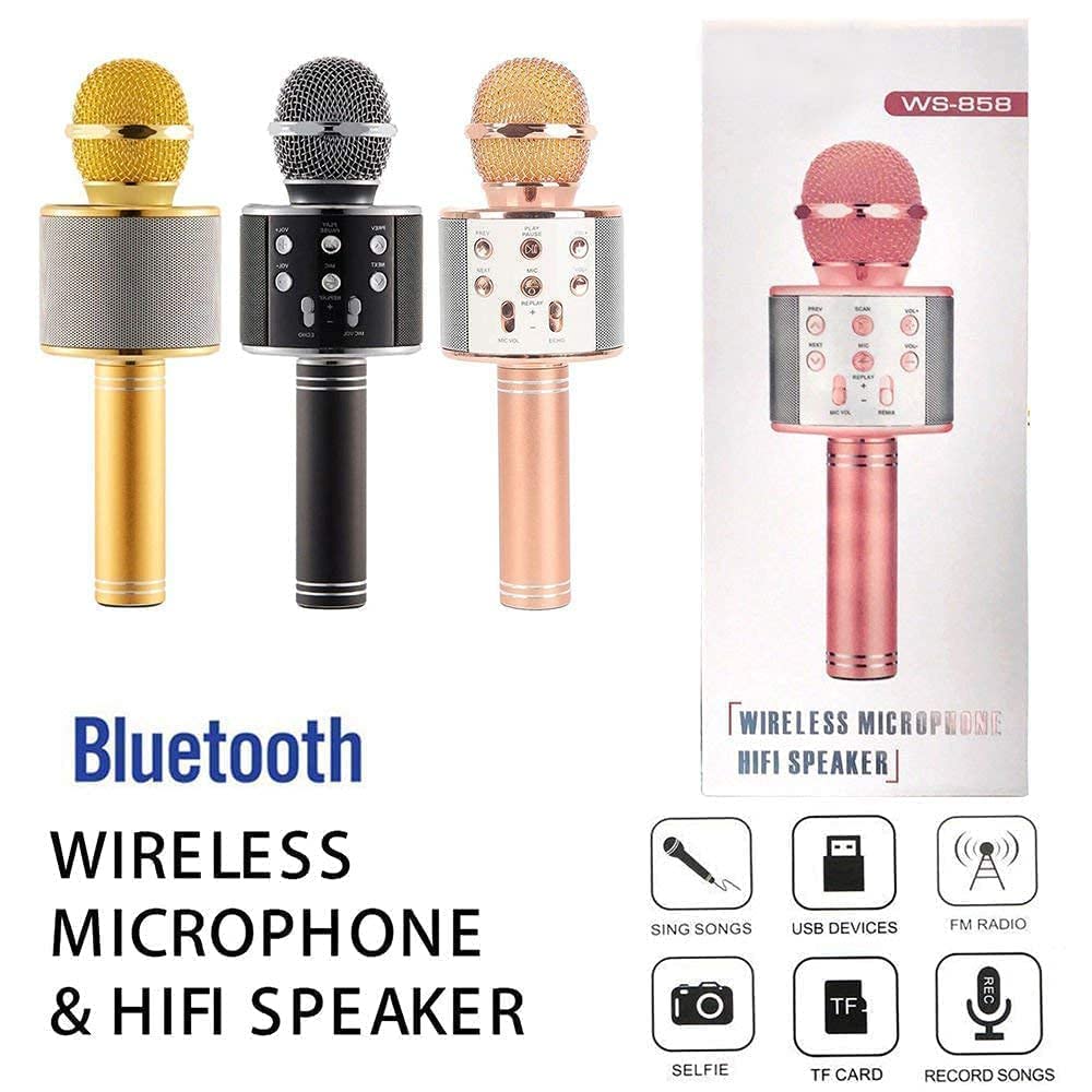 Wireless Bluetooth Karaoke Handheld Microphone With USB