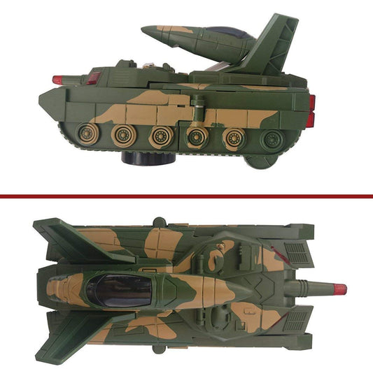 Musical Military Army Aircraft & Tanker Toy For Kids Entertaining