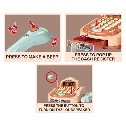 Battery Operated Mini Cash Register With Multiple Accessories & Roleplay Functions
