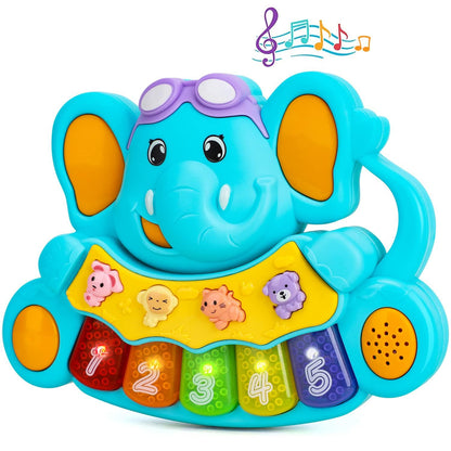 Elephant Baby Piano Toys With music and Lights For Toddlers