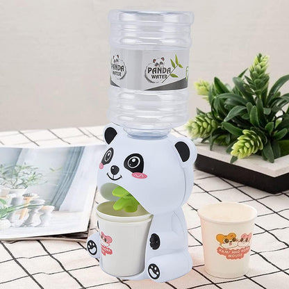 Mini Panda Water Dispenser Baby Toy Drinking Water Hand Press Water Bottle Pump Cooler Lifelike Cute Children Props Home