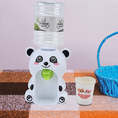 Mini Panda Water Dispenser Baby Toy Drinking Water Hand Press Water Bottle Pump Cooler Lifelike Cute Children Props Home