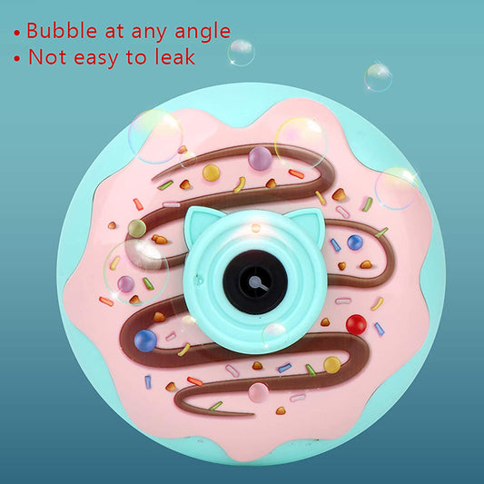Light and Music Donut Automatic Bubble Camera For Kds