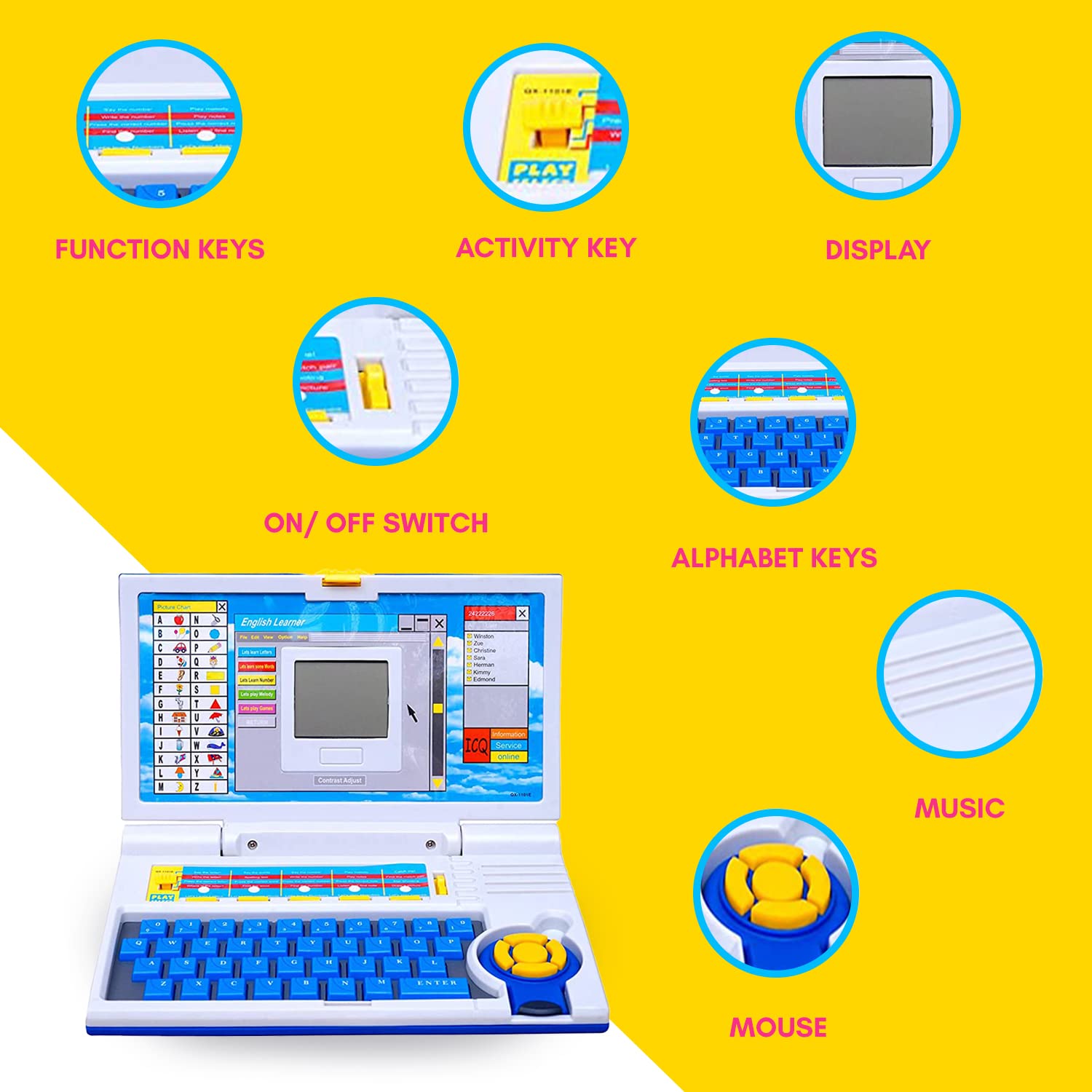 Educational English Educational and Learning Mode Laptop Computer for Kids