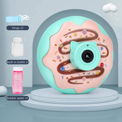 Light and Music Donut Automatic Bubble Camera For Kds
