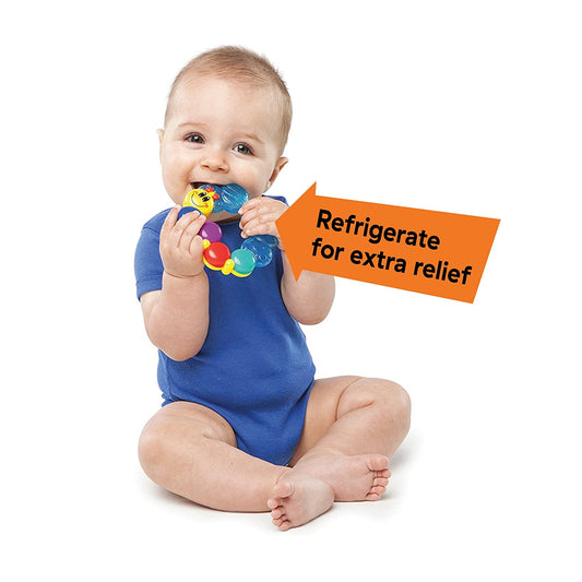 Baby Soothing Silicon Teether Smooth Teething Caterpillar Water Filled and Soft