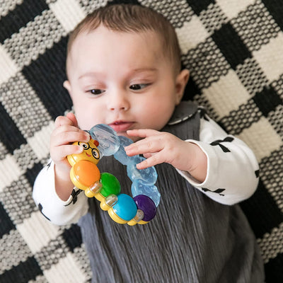 Baby Soothing Silicon Teether Smooth Teething Caterpillar Water Filled and Soft