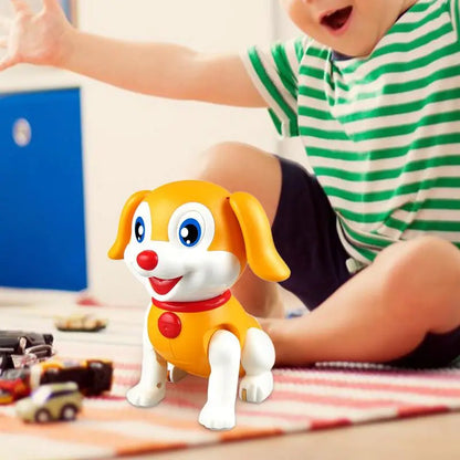 Crawling Musical Dancing Cute Cartoon Dog Toy for Kids with LED Lights