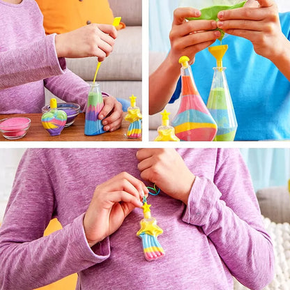 DIY Glow Sand Art Set For Crafts Activity With Multicolored Sand