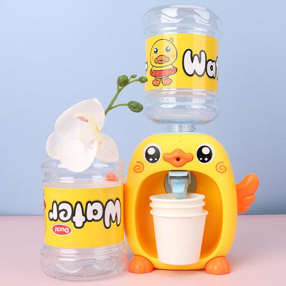 Mini Duck Water Dispenser Light and Music Toy for Kids Drinking Fountain Glass Play