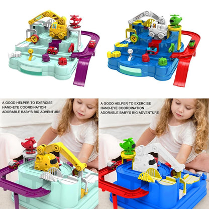 Racing track Trail Toys Manual Car Rescue Vehicles Adventure For Kids