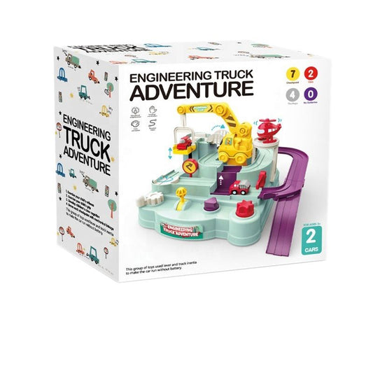 Racing track Trail Toys Manual Car Rescue Vehicles Adventure For Kids