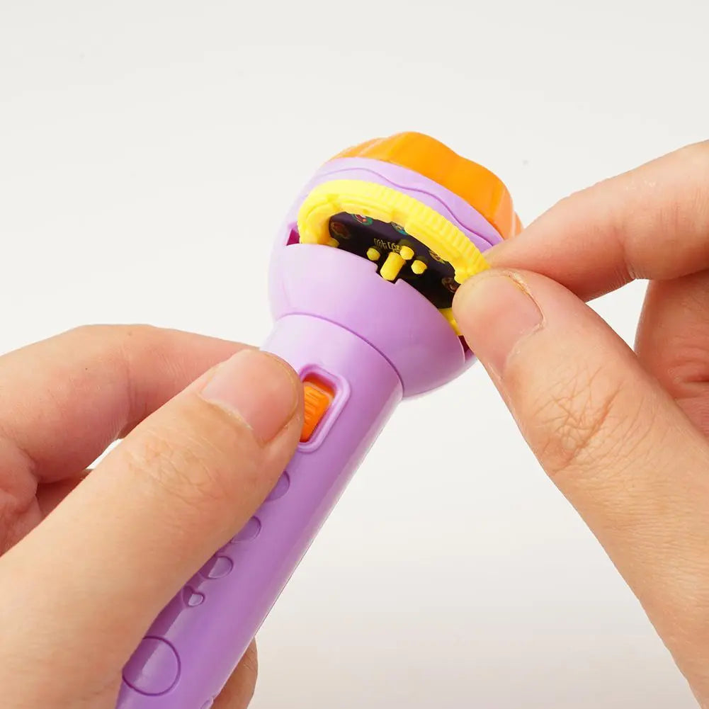 Slide Projector Flashlight Torch, Kids Projection Light Toy Slide Flashlight Lamp Education Learning