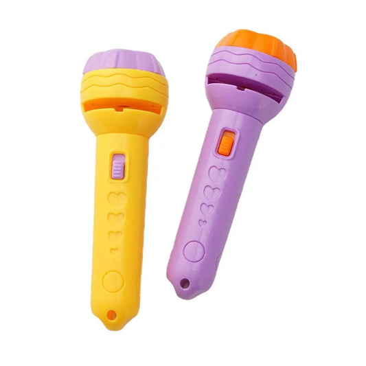 Slide Projector Flashlight Torch, Kids Projection Light Toy Slide Flashlight Lamp Education Learning