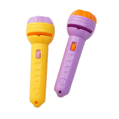 Slide Projector Flashlight Torch, Kids Projection Light Toy Slide Flashlight Lamp Education Learning