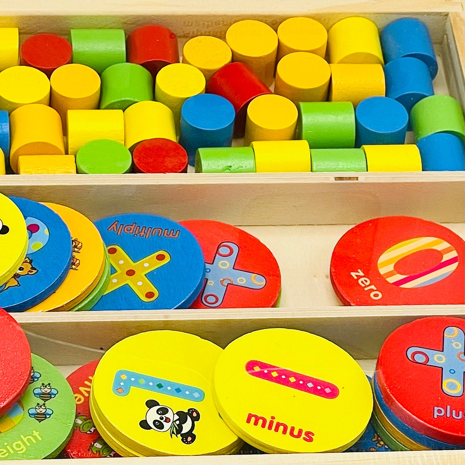 Wooden Puzzle Multifunctional Wafer Learning and  Educational Toys For Children