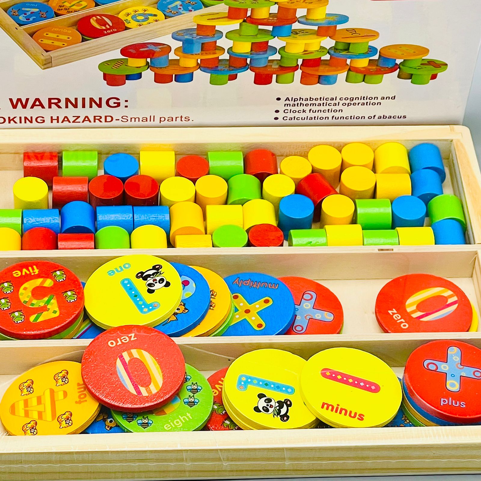 Wooden Puzzle Multifunctional Wafer Learning and  Educational Toys For Children