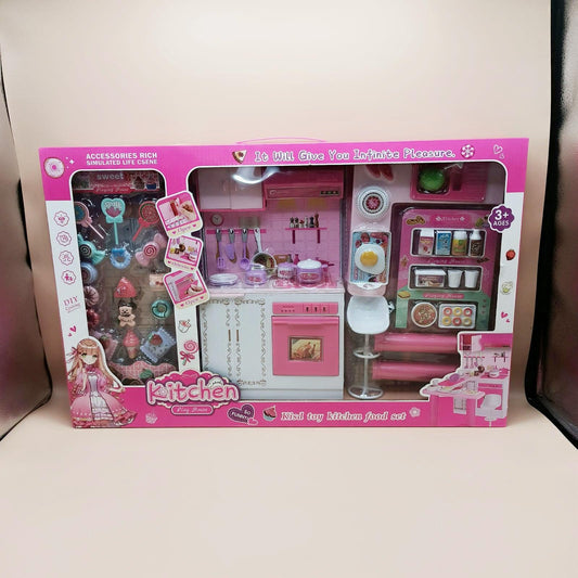 Battery Operated Cooking Kitchen Play Set with Light and Sound for Kids and Child Entertainment