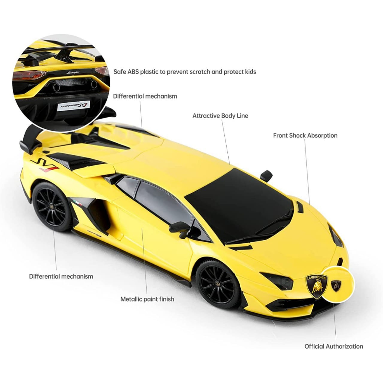 Yellow Lamborghini Remote Control Car For Kid Girls And Boys