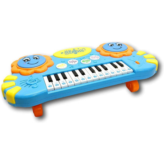 Musical Blue Portable Piano Toy for Babies and Kids Learning or Entertainment
