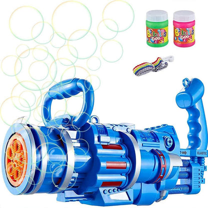 Musical Gatling Bubble Maker Gun With Bubbles Solution For Kids