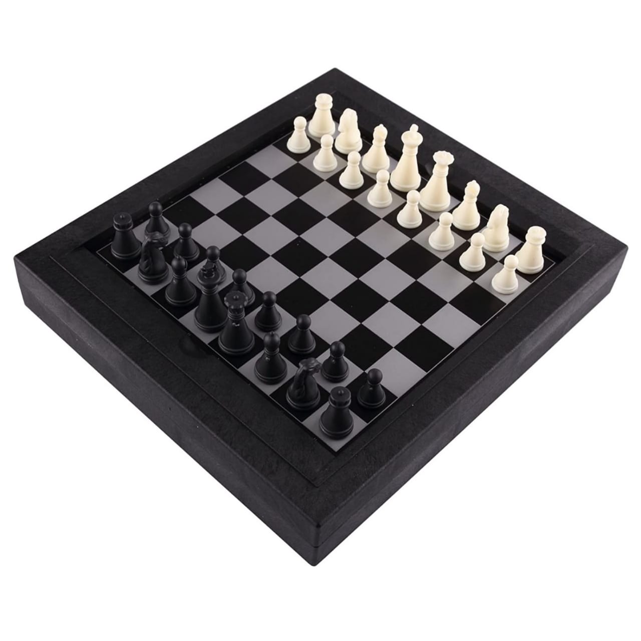 3-in-1 Chess and Checkers and Backgammon Folding Board Games For Kids and Adults