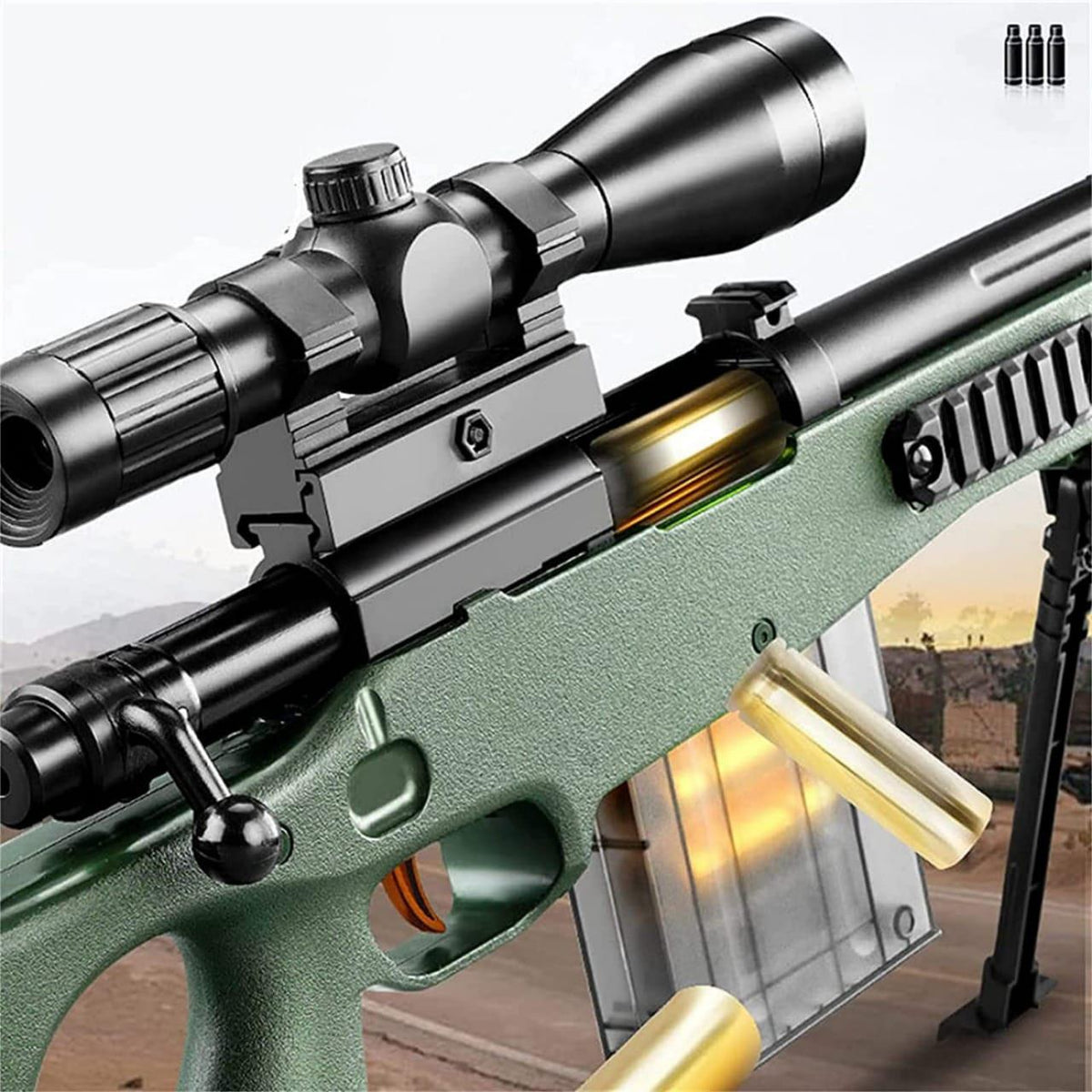 Rifling Fun Sniper Rifle Crystal Bullet AWM Model Gun Toy Play Set Fun Toy – Toyster